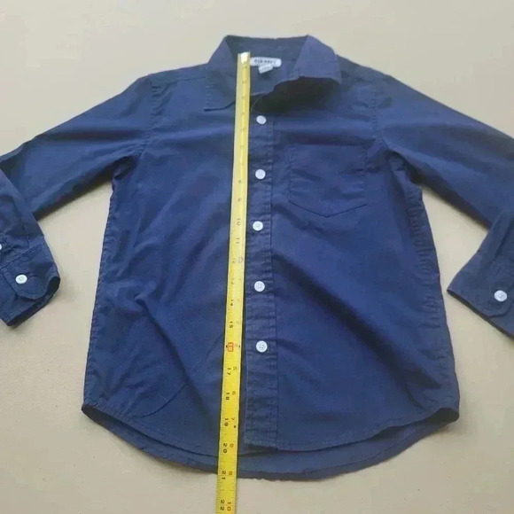 Lot Of 2 Old Navy Built-In Flex Navy Blue Boys White Button Down Size S (6-7) - Picture 11 of 15